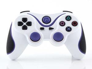 Wireless Bluetooth USB Game Pad Controller For Playstation 3 PS3 (Twin Pack) - White and Blue Wireless Bluetooth USB Game Pad Controller For Playstation 3 PS3 (Twin Pack) - White and Blue