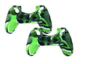 2 Pack For PS4 Sony Playstation 4 Game Controller - Silicone Gel Rubber Camouflage Pattern Skin Case Cover - Green 2 Pack For PS4 Sony Playstation 4 Game Controller - Silicone Gel Rubber Camouflage Pattern Skin Case Cover - Green