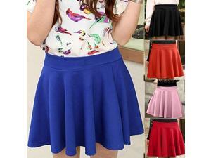 Candy Color Stretch Waist Plain Jersey Skater Flared Pleated casual Mini Skirt - (Select Colors) Candy Color Stretch Waist Plain Jersey Skater Flared Pleated casual Mini Skirt - (Select Colors)