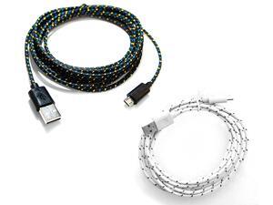 6FT Micro USB Cable Data Sync 5pin Cord For LG GOOGLE NEXUS 5, KINDLE FIRE HD- 2pcs Black, White 6FT Micro USB Cable Data Sync 5pin Cord For LG GOOGLE NEXUS 5, KINDLE FIRE HD- 2pcs Black, White