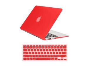 Rubberized Matte Hard Case for Apple Macbook Air 11" A1370 / A1465 + Silicone Keyboard Skin Cover Back Case Cover For Macbook Air 11-Inch RED Rubberized Matte Hard Case for Apple Macbook Air 11" A1370 / A1465 + Silicone Keyboard Skin Cover Back Case Cover For Macbook Air 11-Inch RED
