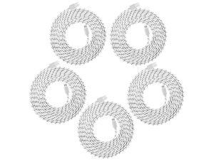 5 PACK- Micro USB Charger Braided Data Sync Cable Fabric Nylon Cord Hemp Rope Style For Samsung BlackBerry HTC Google Nexus, Nokia -WHITE 5 PACK- Micro USB Charger Braided Data Sync Cable Fabric Nylon Cord Hemp Rope Style For Samsung BlackBerry HTC Google Nexus, Nokia -WHITE