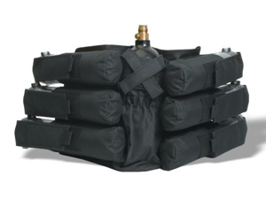 GXG Paintball 6 Horizontal +1 Vertical Harness Ammo Pack - Black GXG Paintball 6 Horizontal +1 Vertical Harness Ammo Pack - Black