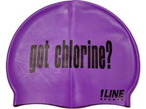 1Line Sports Got Chlorine Silicone Swim Cap Purple 1Line Sports Got Chlorine Silicone Swim Cap Purple