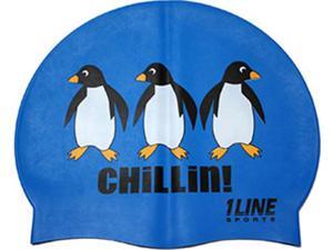 1Line Sports Chillin Silicone Swim Cap Royal 1Line Sports Chillin Silicone Swim Cap Royal