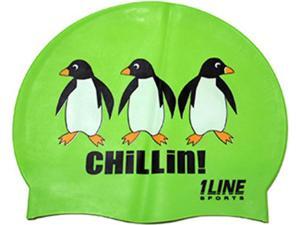 1Line Sports Chillin Silicone Swim Cap Green 1Line Sports Chillin Silicone Swim Cap Green