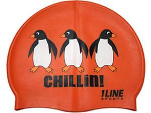 1Line Sports Chillin Silicone Swim Cap Orange 1Line Sports Chillin Silicone Swim Cap Orange