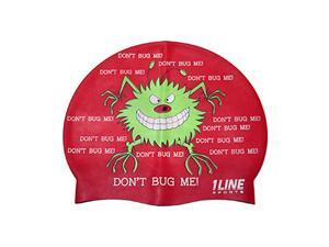1Line Sports Don't Bug Me Silicone Swim Cap Red 1Line Sports Don't Bug Me Silicone Swim Cap Red