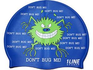 1Line Sports Don't Bug Me Silicone Swim Cap Royal 1Line Sports Don't Bug Me Silicone Swim Cap Royal