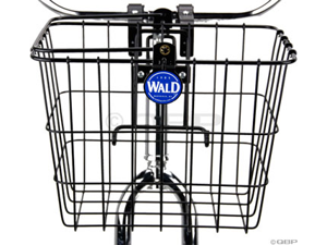 Wald 3114 Front Quick Release Basket with Bolt-On Mount: Gloss Black Wald 3114 Front Quick Release Basket with Bolt-On Mount: Gloss Black