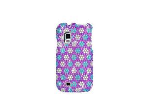 Blue & White Flowers Full Diamonds Snap-On Case Cover for Samsung Fascinate I500 Blue & White Flowers Full Diamonds Snap-On Case Cover for Samsung Fascinate I500