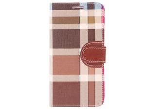 For Samsung Galaxy S7 Edge Brown Plaid Folio Wallet Leather ID Cover Case For Samsung Galaxy S7 Edge Brown Plaid Folio Wallet Leather ID Cover Case