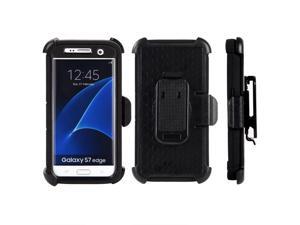 For Samsung Galaxy S7 Edge Black Hybrid Black Silicone Holster Cover Case Stand For Samsung Galaxy S7 Edge Black Hybrid Black Silicone Holster Cover Case Stand