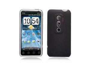 Black Hybrid Hard Case Cover with Clear Silicone Inner Case for HTC Evo 3D Evo V Black Hybrid Hard Case Cover with Clear Silicone Inner Case for HTC Evo 3D Evo V