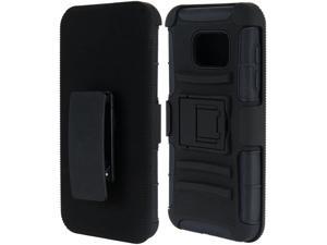 For Samsung Galaxy S7 Black Hybrid Black Silicone w/ H Style Stand Cover Case For Samsung Galaxy S7 Black Hybrid Black Silicone w/ H Style Stand Cover Case