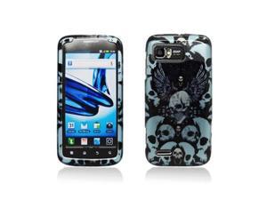 Black and Blue Skulls Design Snap-On Hard Case Cover for Motorola Atrix 2 Mb865 Black and Blue Skulls Design Snap-On Hard Case Cover for Motorola Atrix 2 Mb865