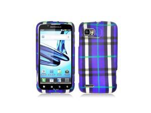 Blue Black Green Plaid Design Snap-On Hard Case Cover for Motorola Atrix 2 Mb865 Blue Black Green Plaid Design Snap-On Hard Case Cover for Motorola Atrix 2 Mb865