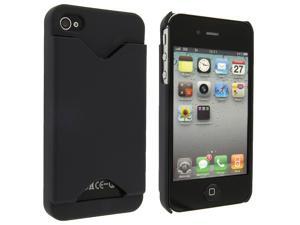 Navy Blue Back Cover Case with Credit Card Holder for iPhone 4 / 4S Navy Blue Back Cover Case with Credit Card Holder for iPhone 4 / 4S