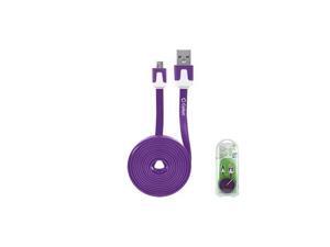 Purple 4ft Flat Wire Micro USB Travel Home Wall Car Charger Data Sync Cable Cord Purple 4ft Flat Wire Micro USB Travel Home Wall Car Charger Data Sync Cable Cord