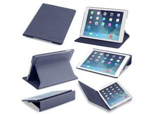 Slim iPad Air Case: Devicewear Ridge - Blue Vegan Leather Case with Six Position Flip Stand and On/Off Switch Slim iPad Air Case: Devicewear Ridge - Blue Vegan Leather Case with Six Position Flip Stand and On/Off Switch