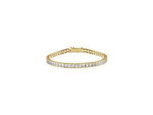 Tennis Bracelet 6 Carat Princess Cut AAA CZ Tennis Bracelet Set on 18K Yellow Gold Vermeil Tennis Bracelet 6 Carat Princess Cut AAA CZ Tennis Bracelet Set on 18K Yellow Gold Vermeil