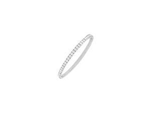 Cubic Zirconia Eternity Bangle in 925 Sterling Silver Cubic Zirconia Eternity Bangle in 925 Sterling Silver