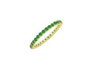 Emerald Bangle in 18K Yellow Gold Vermeil 6 CT TGW Emerald Bangle in 18K Yellow Gold Vermeil 6 CT TGW