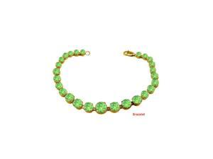 August Birthstone Prong Set Peridot Bracelet in 18kt Yellow Gold over Sterling Silver August Birthstone Prong Set Peridot Bracelet in 18kt Yellow Gold over Sterling Silver