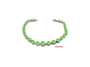 Sterling Silver Peridot Prong Set Bracelet 10 CT TGW- August Birthstone Jewelry Sterling Silver Peridot Prong Set Bracelet 10 CT TGW- August Birthstone Jewelry