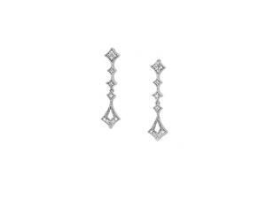 Brilliant Cut Diamonds White Gold Fancy Drop Earrings Brilliant Cut Diamonds White Gold Fancy Drop Earrings