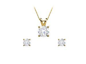 Conflict Free Diamond Earrings Pendant Set Yellow Gold Conflict Free Diamond Earrings Pendant Set Yellow Gold