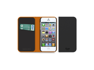 iLuv Black Diary Premium Leather Book Case For iPhone 5 ICA7J343BLK iLuv Black Diary Premium Leather Book Case For iPhone 5 ICA7J343BLK