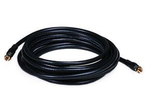 15ft RG6 (18AWG) 75Ohm, Quad Shield, CL2 Coaxial Cable with F Type Connector - Black 15ft RG6 (18AWG) 75Ohm, Quad Shield, CL2 Coaxial Cable with F Type Connector - Black