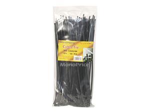 Monoprice 8-inch Cable Tie, 100pcs/Pack, 40 lbs Max Weight - Black Monoprice 8-inch Cable Tie, 100pcs/Pack, 40 lbs Max Weight - Black
