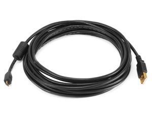 Monoprice 15ft USB 2.0 A Male to Micro 5pin Male 28/24AWG Cable w/ Ferrite Core (Gold Plated) Monoprice 15ft USB 2.0 A Male to Micro 5pin Male 28/24AWG Cable w/ Ferrite Core (Gold Plated)