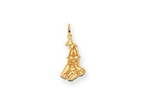Disney's Goofy Charm in 14 Karat Gold - 3/4 Inch Disney's Goofy Charm in 14 Karat Gold - 3/4 Inch