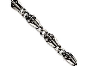 Stainless Steel Oxidized Dagger Bracelet - 9 Inch Stainless Steel Oxidized Dagger Bracelet - 9 Inch