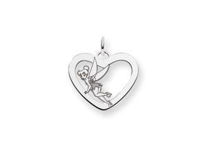 Disney's Tinker Bell Heart Charm in Silver Disney's Tinker Bell Heart Charm in Silver