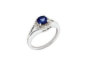 Sterling Silver Diamond And Sapphire Ring Size 10 Sterling Silver Diamond And Sapphire Ring Size 10
