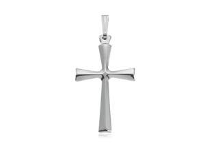 Contemporary Cross Pendant in 14 Karat White Gold Contemporary Cross Pendant in 14 Karat White Gold