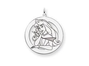 Disney's Princess Aurora Round Charm in Sterling Silver Disney's Princess Aurora Round Charm in Sterling Silver