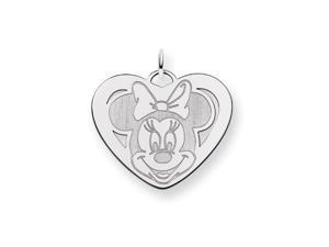 Disney's Minnie Mouse Heart Charm in Sterling Silver Disney's Minnie Mouse Heart Charm in Sterling Silver