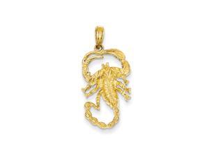 Textured Scorpion Pendant in 14 Karat Yellow Gold Textured Scorpion Pendant in 14 Karat Yellow Gold