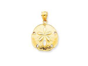 18mm Sand Dollar Pendant In 14 Karat Yellow Gold 18mm Sand Dollar Pendant In 14 Karat Yellow Gold