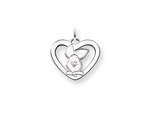 Disney's Piglet Heart Charm in Sterling Silver Disney's Piglet Heart Charm in Sterling Silver