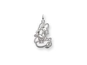 Disney's Daisy Duck Charm in Sterling Silver - 3/4 Inch Disney's Daisy Duck Charm in Sterling Silver - 3/4 Inch
