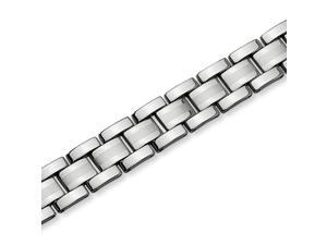 Tungsten Brushed and Polished Link 8.25 Inch Bracelet Tungsten Brushed and Polished Link 8.25 Inch Bracelet