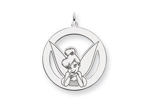 Disney's Tinker Bell Circle Charm in Sterling Silver Disney's Tinker Bell Circle Charm in Sterling Silver