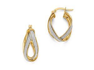 Glitter Infused Double Twist Hoops in 14K Yellow Gold, 22mm (7/8 Inch) Glitter Infused Double Twist Hoops in 14K Yellow Gold, 22mm (7/8 Inch)