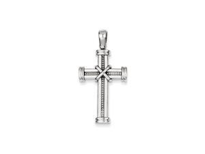 Polished Rope Cross Pendant in 14K White Gold Polished Rope Cross Pendant in 14K White Gold